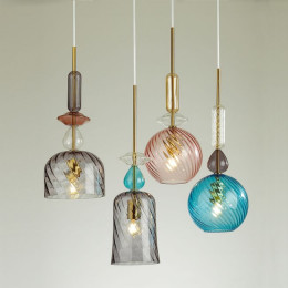 Светильник подвесной 4648/1 Odeon Light Золотой/синий/разноцветный