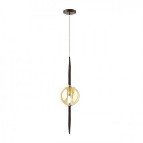 Светильник подвесной 4684/1 Odeon Light Черный/янтарный