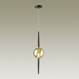 Светильник подвесной 4684/1 Odeon Light Черный/янтарный