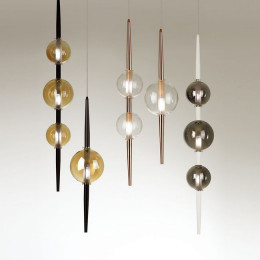 Светильник подвесной 4684/1 Odeon Light Черный/янтарный