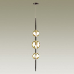 Светильник подвесной 4684/3 Odeon Light Черный/янтарный