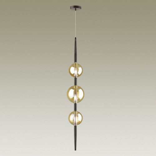 Светильник подвесной 4684/3 Odeon Light Черный/янтарный