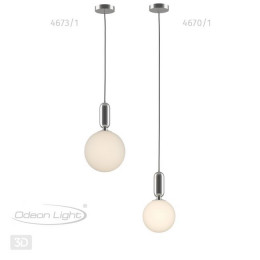 Светильник подвесной 4673/1 Odeon Light Хром/белый