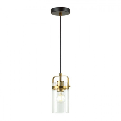 Светильник подвесной 4653/1 Odeon Light Черный/золотой/прозрачный