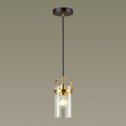 Светильник подвесной 4653/1 Odeon Light Черный/золотой/прозрачный