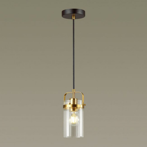 Светильник подвесной 4653/1 Odeon Light Черный/золотой/прозрачный