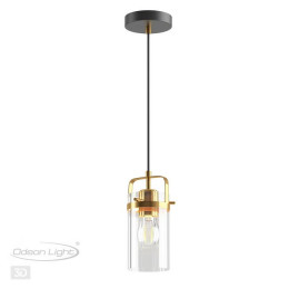 Светильник подвесной 4653/1 Odeon Light Черный/золотой/прозрачный
