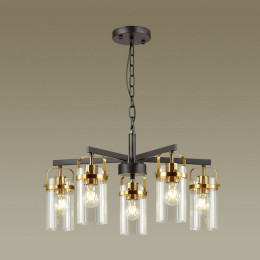 Люстра 4653/5 Odeon Light Черный/золотой/прозрачный
