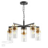 Люстра 4653/5 Odeon Light Черный/золотой/прозрачный