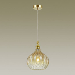 Светильник подвесной 4707/1 Odeon Light Янтарный/бронзовый