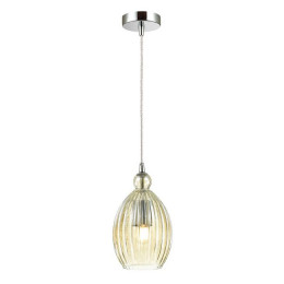 Светильник подвесной 4711/1 Odeon Light 'коньячный'/хром
