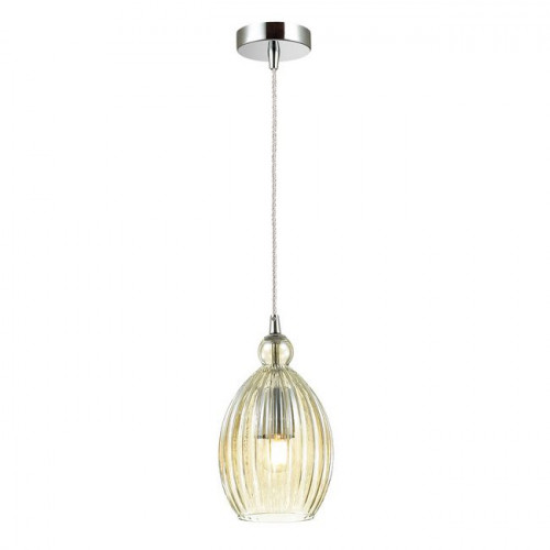 Светильник подвесной 4711/1 Odeon Light 'коньячный'/хром