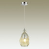 Светильник подвесной 4711/1 Odeon Light 'коньячный'/хром