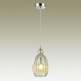 Светильник подвесной 4711/1 Odeon Light 'коньячный'/хром