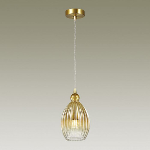 Светильник подвесной 4712/1 Odeon Light Янтарный/бронзовый