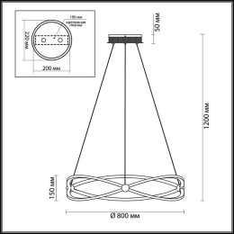 Люстра 4730/54L Odeon Light Золотой/прозрачный