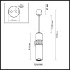 Светильник подвесной 4739/5L Odeon Light Золотой/черный
