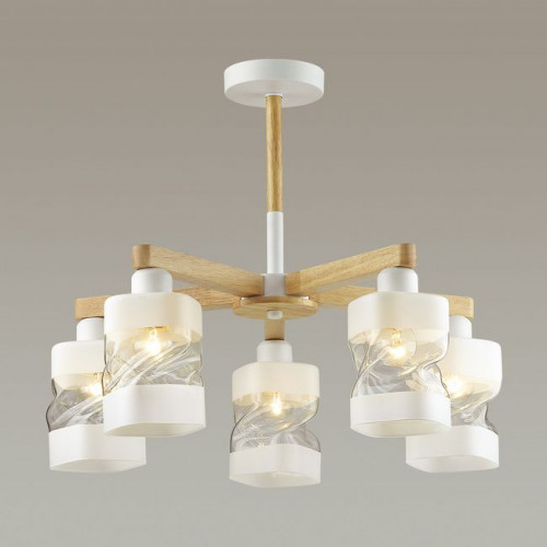 Люстра 4491/5C Lumion Белый, дерево