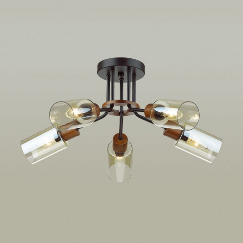 Люстра 4492/5C Lumion Черный, дерево