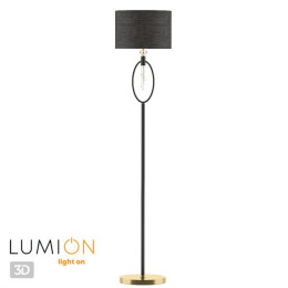 Торшер 4516/1F Lumion Античная латунь, черный