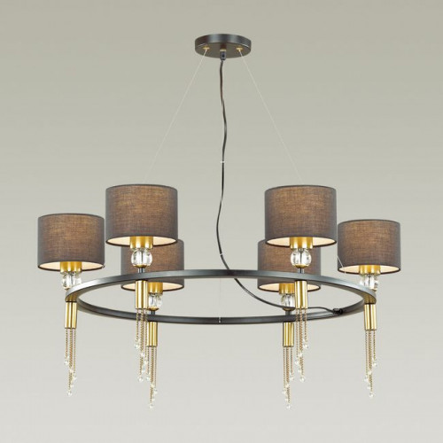 Люстра 4516/6 Lumion Античная латунь, черный