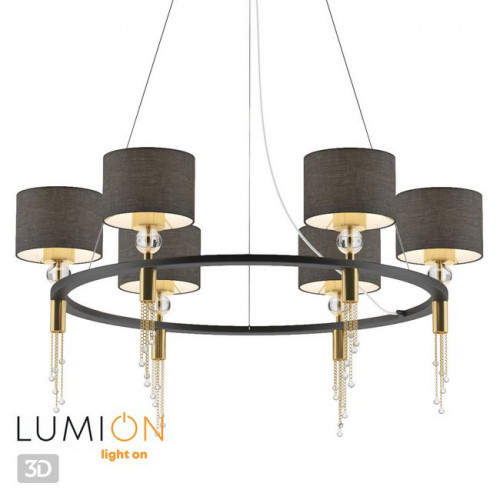 Люстра 4516/6 Lumion Античная латунь, черный