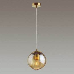 Светильник подвесной 4758/1 Odeon Light Янтарный/бронзовый