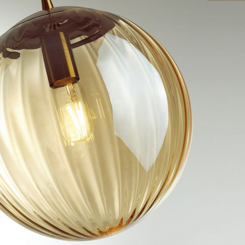 Светильник подвесной 4758/1 Odeon Light Янтарный/бронзовый