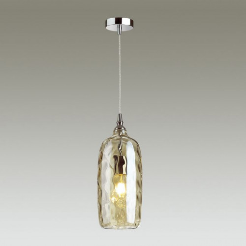 Светильник подвесной 4768/1 Odeon Light 'коньячный'/хром