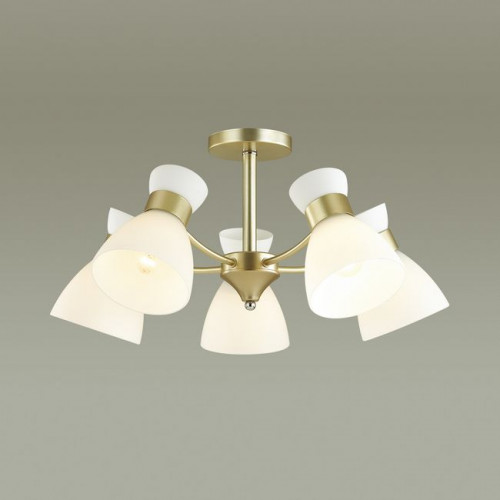 Люстра 4535/5C Lumion Матовое золото, белый
