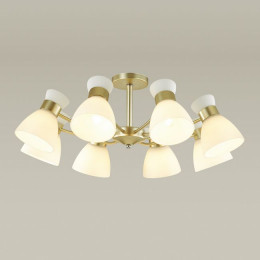 Люстра 4535/8C Lumion Матовое золото, белый