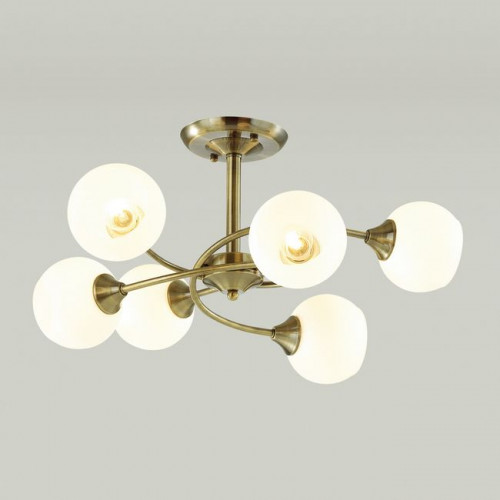 Люстра 4537/6C Lumion Античная бронза, белый