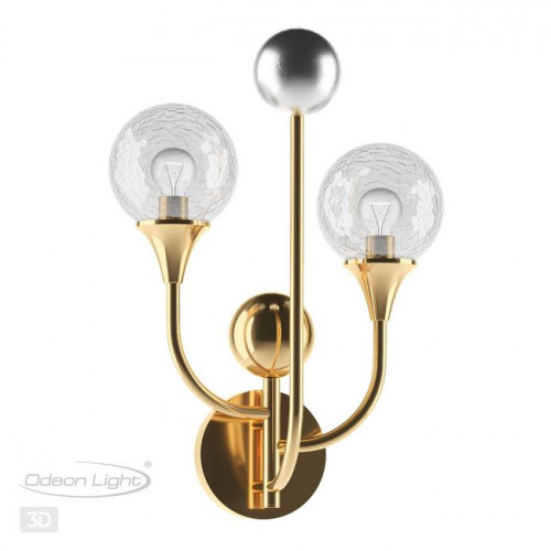 Светильник настенный 4785/2W Odeon Light Золото/серебристый/металл/стекло