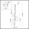 Светильник подвесной 4818/6 Odeon Light Черный/прозрачный