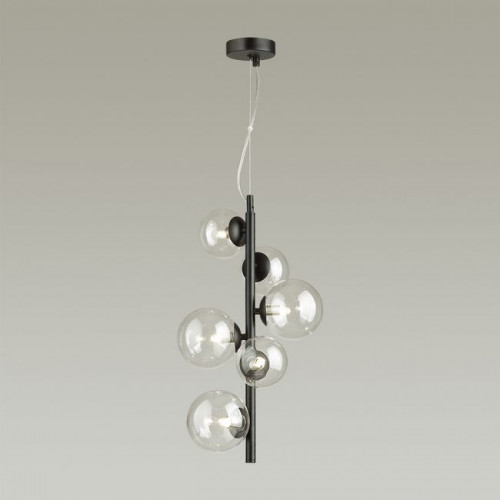 Светильник подвесной 4818/6 Odeon Light Черный/прозрачный