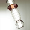 Светильник подвесной 4826/18L Odeon Light Хром/дымчатый/бордовый