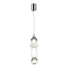 Светильник подвесной 4827/18L Odeon Light Хром/дымчатый/белый