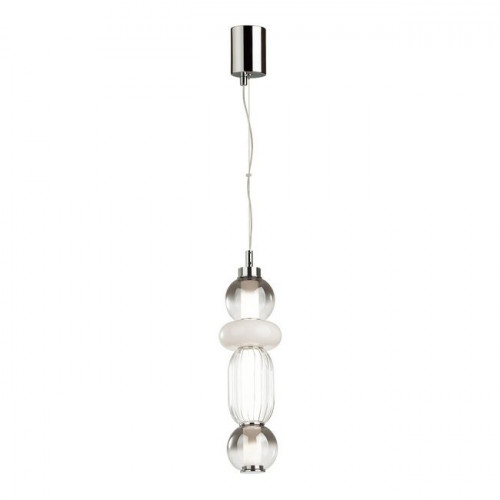 Светильник подвесной 4827/18L Odeon Light Хром/дымчатый/белый