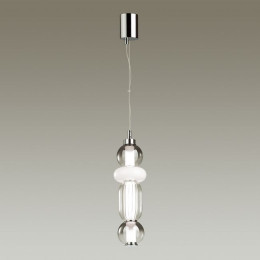 Светильник подвесной 4827/18L Odeon Light Хром/дымчатый/белый