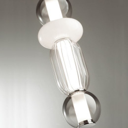 Светильник подвесной 4827/18L Odeon Light Хром/дымчатый/белый