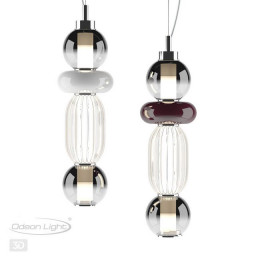 Светильник подвесной 4827/18L Odeon Light Хром/дымчатый/белый
