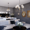Светильник подвесной 4789/1 Odeon Light Черный/золотой/прозрачный