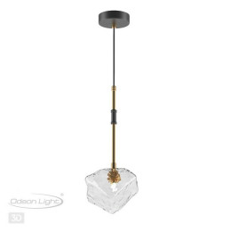 Светильник подвесной 4789/1 Odeon Light Черный/золотой/прозрачный