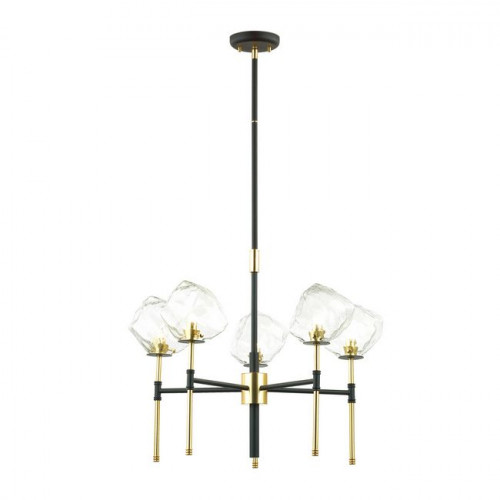Люстра 4789/5 Odeon Light Черный/золотой/прозрачный