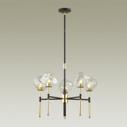 Люстра 4789/5 Odeon Light Черный/золотой/прозрачный