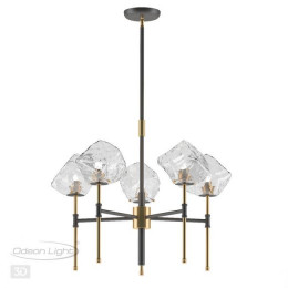 Люстра 4789/5 Odeon Light Черный/золотой/прозрачный
