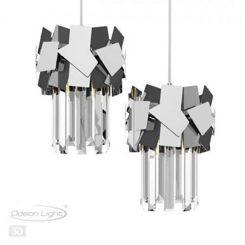Светильник подвесной 4811/1 Odeon Light Хром/хрусталь