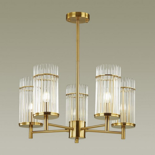 Люстра 4809/5 Odeon Light Бронзовый/прозрачный