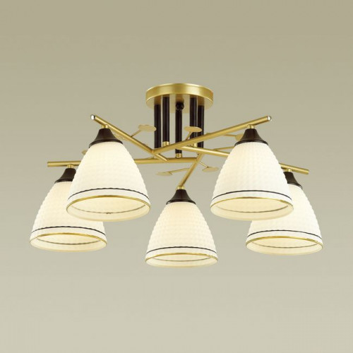 Люстра 4544/5C Lumion Матовое золото, черный, белый
