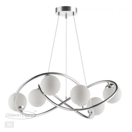 Люстра 4807/6 Odeon Light Никель/белый